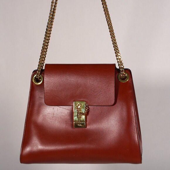 Chloe Handbags - Chloe Bags | Authentic Chloe Shiny Calfskin Mini Annie Shoulder Bag